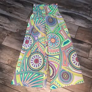 Bright neon colors palazzo pants
